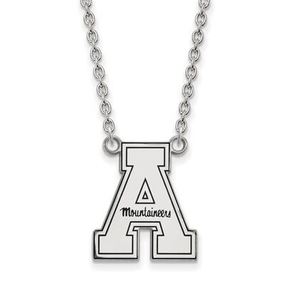 Appalachian State University Enamel Large Pendant with Chain Necklace Sterling Silver SS025APS-18, …
