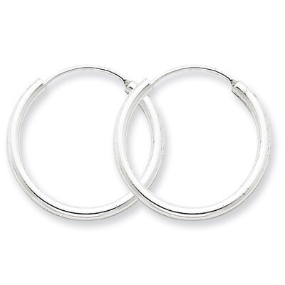 2mm Hoop Earrings Sterling Silver QE4368, MPN: QE4368, 883957929910
