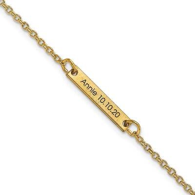 1 Station Bracelet 7 Inch 10k Gold Brushed 10XNA1180/1Y, MPN: 10XNA1180/1Y,