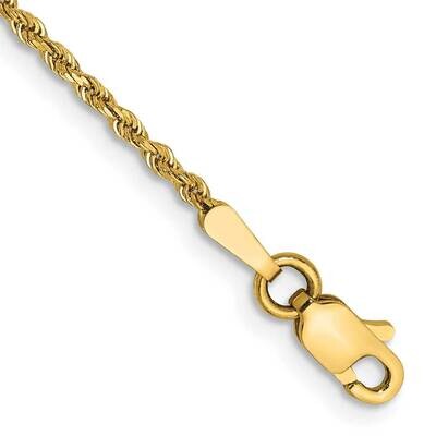 5.5 Inch 1.5mm Diamond-Cut Rope with Lobster Clasp Chain 14k Gold 012L-5.5, MPN: 012L-5.5, 88395716…