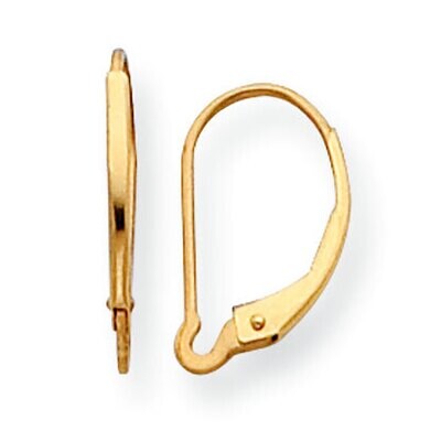 Leverback with Open Ring Single Earring Component 14k Yellow Gold YG794, MPN: YG794,