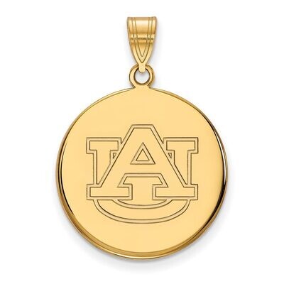 Auburn University Large Disc Pendant Gold-plated Silver GP041AU, MPN: GP041AU, 886774941318
