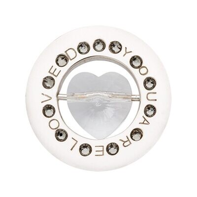 Nikki Lissoni You Are Loved with Swarovski Crystals Silver-plated  23.6mm Coin C1642SS, MPN: C1642S…