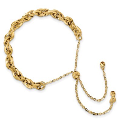 Leslie&#39;s Fancy Link Adjustable Bracelet 14k Gold Polished HB-LF1006, MPN: LF1006, 191101761690