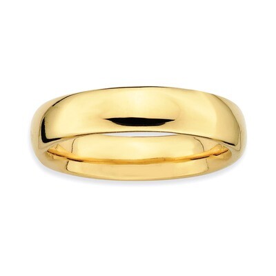 Gold-plated Polished Ring - Sterling Silver QSK290, MPN: QSK290, 883957158846
