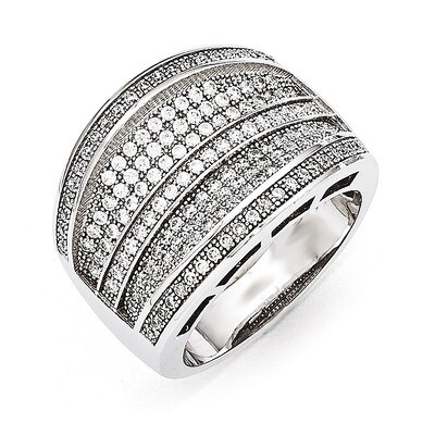Cz Brilliant Embers Ring Sterling Silver QMP942-6