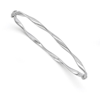 Leslie&#39;s Hinged Bangle 10k White Gold Polished HB-10LF526, MPN: 10LF526, 191101550218