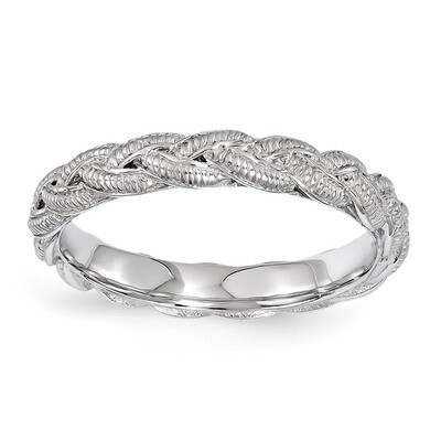 Twist Ring - Sterling Silver Rhodium-plated QSK1559, MPN: QSK1559, 886774211602