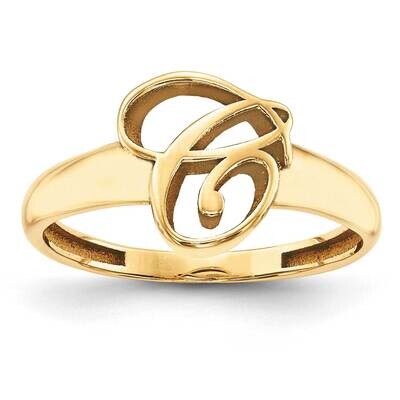 Casted High Polish Initial Ring Gold-plated Silver XNR65GP, MPN: XNR65GP, 191101392924