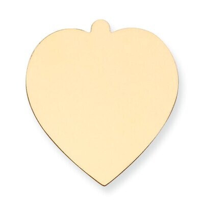 Heart Shape with Eyelet Stamping 14k Yellow Gold YG1238, MPN: YG1238,