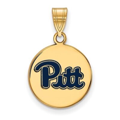 University of Pittsburgh Medium Enamel Disc Pendant Gold-plated Silver GP034UPI, MPN: GP034UPI, 886…