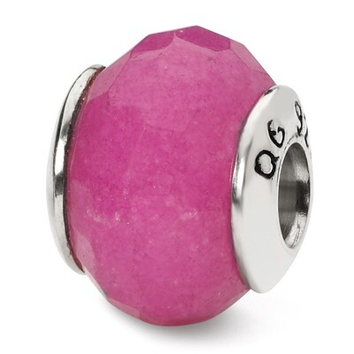 Fuschia Quartz Stone Bead - Sterling Silver QRS1681, MPN: QRS1681, 883957308852