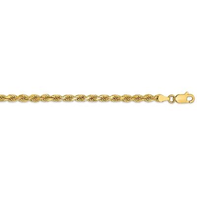 3.5mm Semi-Solid Diamond-Cut Rope Chain 20 Inch 14k Gold DH025-20, MPN: DH025-20, 883957174761