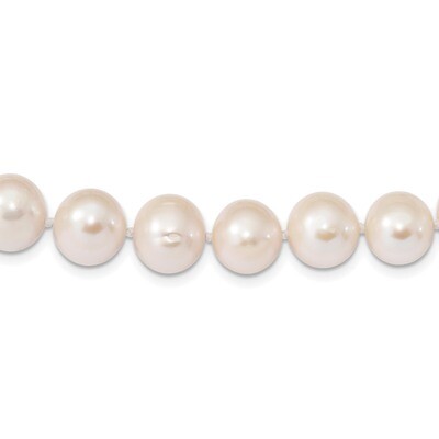 12-13mm White Cultured Freshwater Pearl Necklace 18 Inch Sterling Silver Rhodium-plated QH5359-18, …