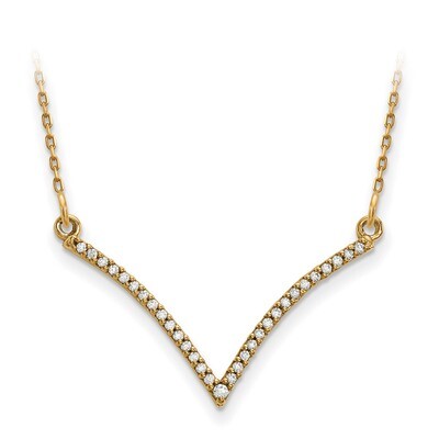 Diamond V Necklace 14k Gold XP5028A, MPN: XP5028A, 883957942896