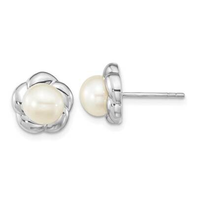 6-7mm White Button Fwc Pearl Post Earrings Sterling Silver Rhodium-Plated QE16345, MPN: QE16345, 19…