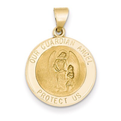Guardian Angel Medal Pendant 14k Gold REL149, MPN: REL149, 883957492469