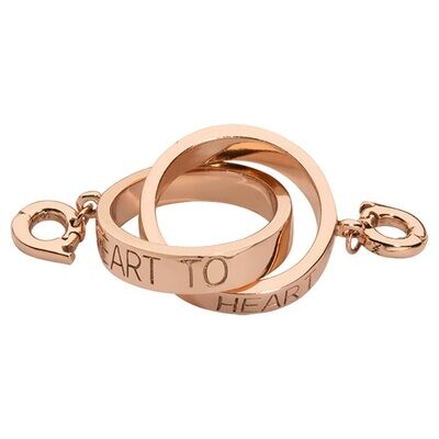 Nikki Lissoni Forever Linked Together  Heart To Heart Eternity Rings Rose Gold-plated with Two Ring…