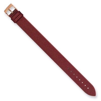 Moog Rose-Plated Burgundy Glimmer Finish Satin Fabric Watch Band TS-15RG