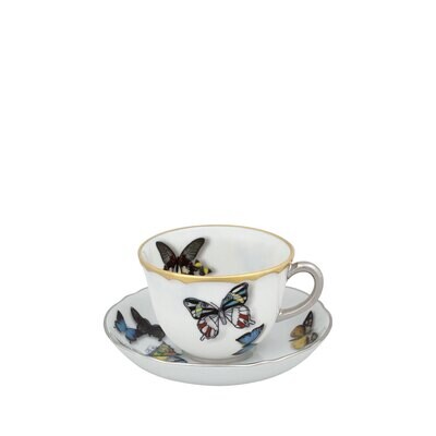 Vista Alegre Christian Lacroix Butterfly Parade Coffee Cup &amp; Saucer Set of 4 21125981, MPN: 2112598…