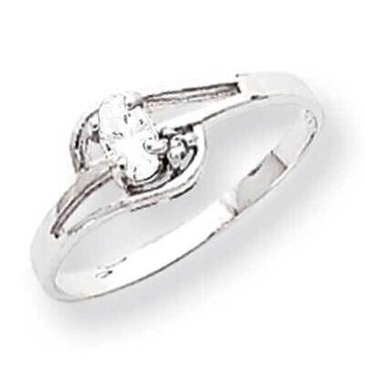 5x3mm Oval Cubic ZirconiDiamond Ring 14k White Gold X9713CZ_AA, MPN: X9713CZ_AA, 883957640389