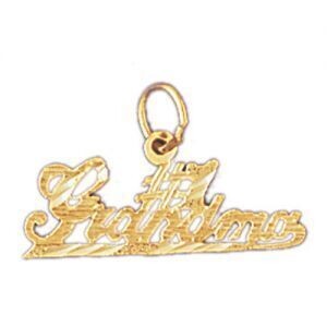 Dazzlers Jewelry Number One Grandma Pendant Necklace Charm Bracelet in Yellow, White or Rose Gold 1…