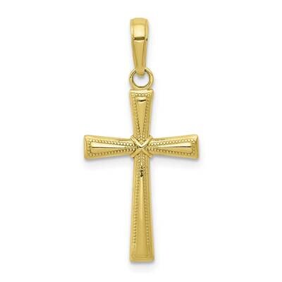 X Cross Pendant 10k Gold Diamond-cut 10C4235, MPN: 10C4235,