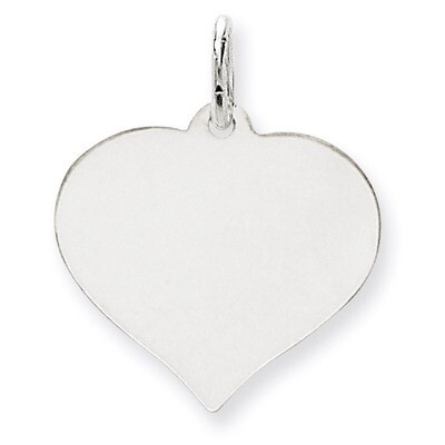 Heart Disc Charm 14k White Gold XWM604/18, MPN: XWM604/18, 883957486697