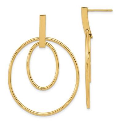 Post Dangle Earrings 14k Gold Polished TF1981, MPN: TF1981, 191101785627