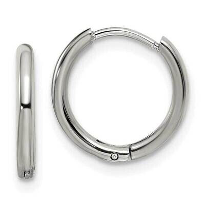 1.6mm Hinged Hoop Earrings Stainless Steel Polished SRE1451, MPN: SRE1451, 191101866623