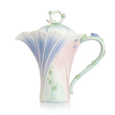 Franz Porcelain Les Jardin Morning Glory Flower Teapot FZ02340, MPN: FZ02340,