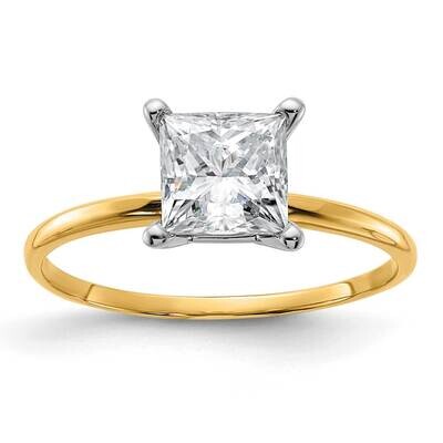 1 1/3ct. G H I True Light Princess Moissanite Solitaire Ring 14k Gold YGSH13P-13MT, MPN: YGSH13P-13…