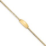 5.5 Inch Oval ID Anchor Bracelet 14k Gold LID86-5.5, MPN: LID86-5.5, 883957590752