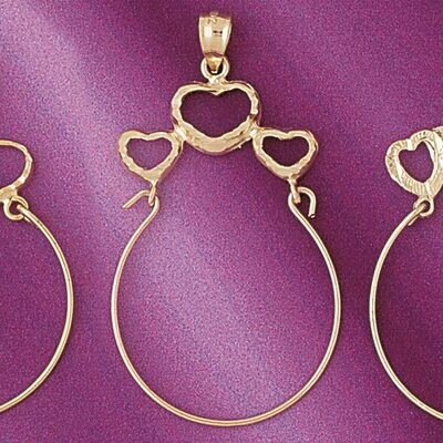Dazzlers Jewelry Holder Pendant Necklace Charm Bracelet in Yellow, White or Rose Gold 4208, MPN: DZ…