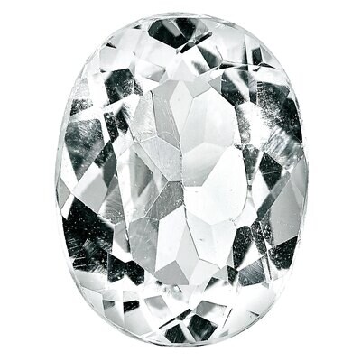 White Topaz 9X7mm Oval AA Quality Gemstone WT-0907-OVF-AA, MPN: WT-0907-OVF-AA,