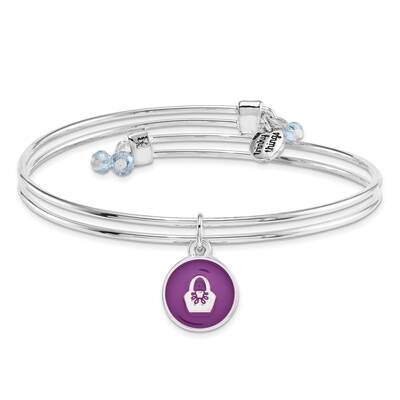 Silver-tone Trinky Things Birthday Wishes Bangle Bracelet Card GM16072, MPN: GM16072, 853691006932