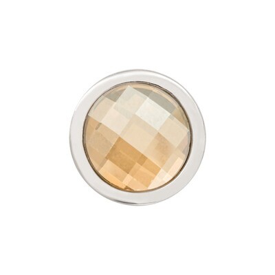 Nikki Lissoni Silver-Plated Faceted Golden Shadow Swarovski Coin That Fits S Rings RC2023S, MPN: RC…