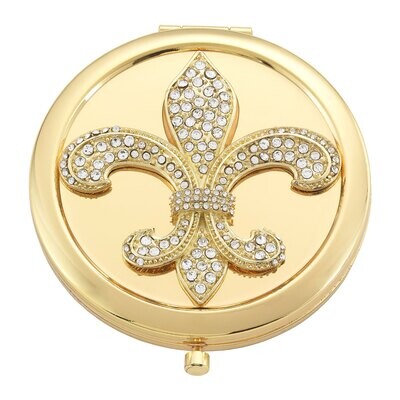 Olivia Riegel Gold Fleur de Lis Compact CM2021, MPN: CM2021,