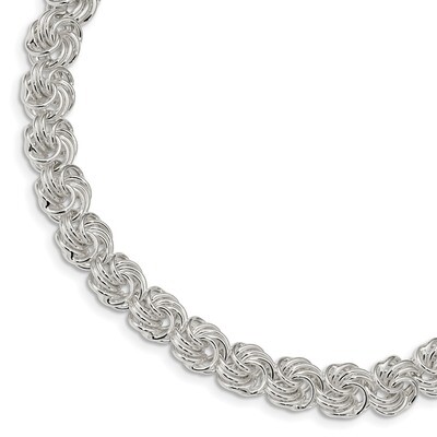 Fancy Bracelet 7 Inch Sterling Silver Polished QG4474-7, MPN: QG4474-7, 196904160039