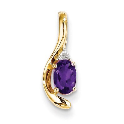 Diamond &amp; Amethyst Pendant 14k Gold XBS409, MPN: XBS409, 886774372648