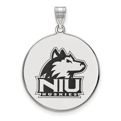 Northern Illinois University Extra Large Enamel Disc Pendant Sterling Silver SS040NIU, MPN: SS040NI…