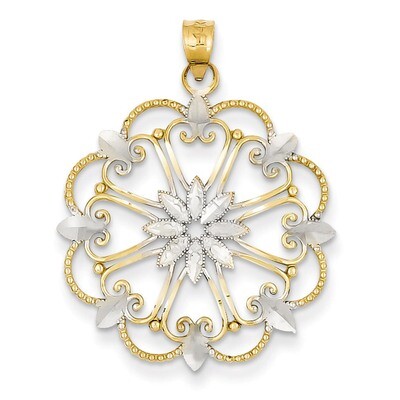 Starburst Pendant 14K Gold &amp; Rhodium K4294, MPN: K4294, 637218121298