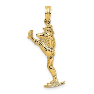Baseball Pitcher On Mound Charm 14k Gold 2-D K8767, MPN: K8767, 637218041916