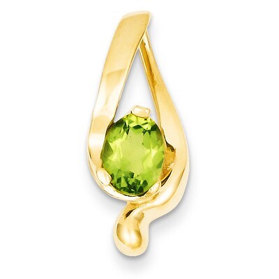 8x6mm Oval Peridot Slide 14k Gold XS197PE, MPN: XS197PE, 883957270449
