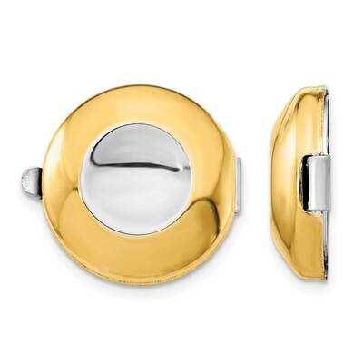Gold-plated Set/2 Button Covers Sterling Silver Rhodium-plated QQ618, MPN: QQ618, 883957963990