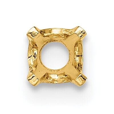 Round 4-Prong Open Back .005ct. Setting 14k Yellow Gold YG108, MPN: YG108,