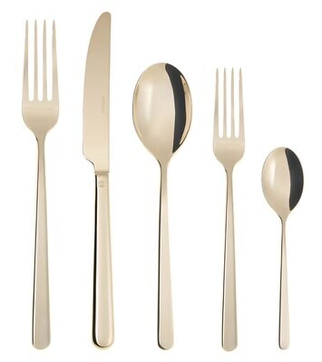 Sambonet Linear PVD Champagne 5 Piece Place Setting S.H. 52713P93, MPN: 52713P93, 790955049253