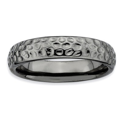 Black-plated Ring - Sterling Silver QSK289, MPN: QSK289, 886774215785