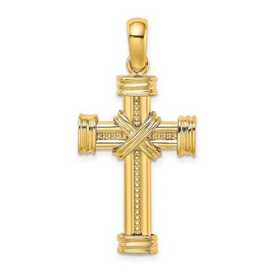 X In Center of Cross Charm 14k Gold Polished K9734, MPN: K9734,