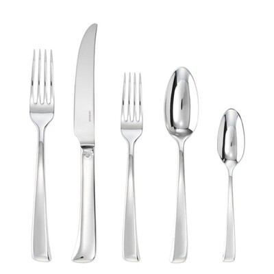 Sambonet imagine 5 piece place setting solid handle - silverplated on 18/10 stainless steel, MPN: 5…